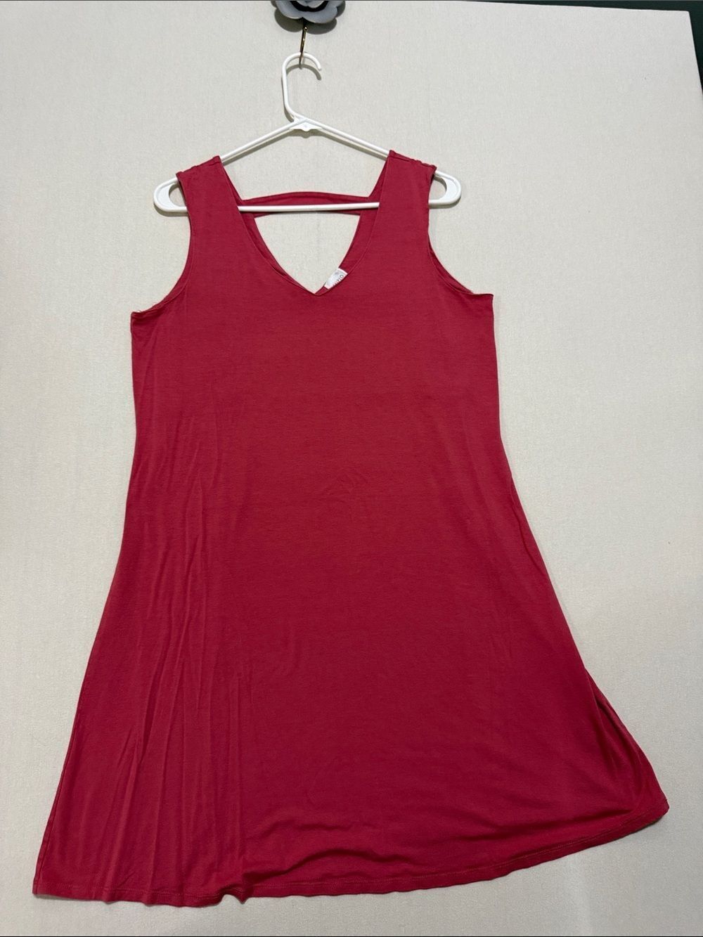 Cupio Raspberry Sleeveless V-Neck A-Line Mini Dress